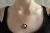 Compass Necklace Black Onyx