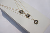 Compass Necklace Black Onyx