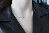 Blake Necklace in Silver and Green