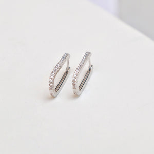 Mira Platinum Earrings