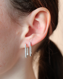 Mira Platinum Earrings