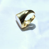 Sterling Silver Mother of Pearl Ring Small