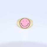 Pink Smiley Ring