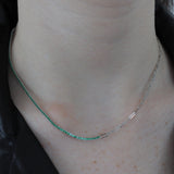 Blake Necklace in Silver and Green