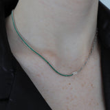 Blake Necklace in Silver and Green