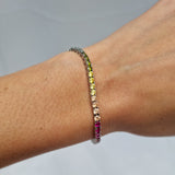 Sterling Silver Rainbow Bracelet