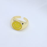 Yellow Smiley Ring