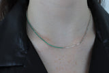 Blake Necklace in Silver and Green