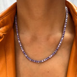 Violet Tennis Necklace